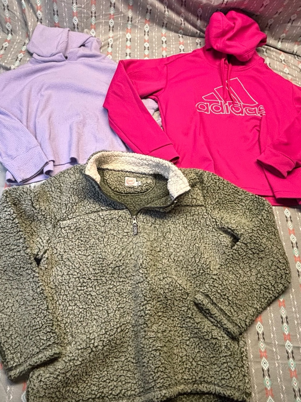 💢2 Girls Hoodies and A Sherpa Pullover